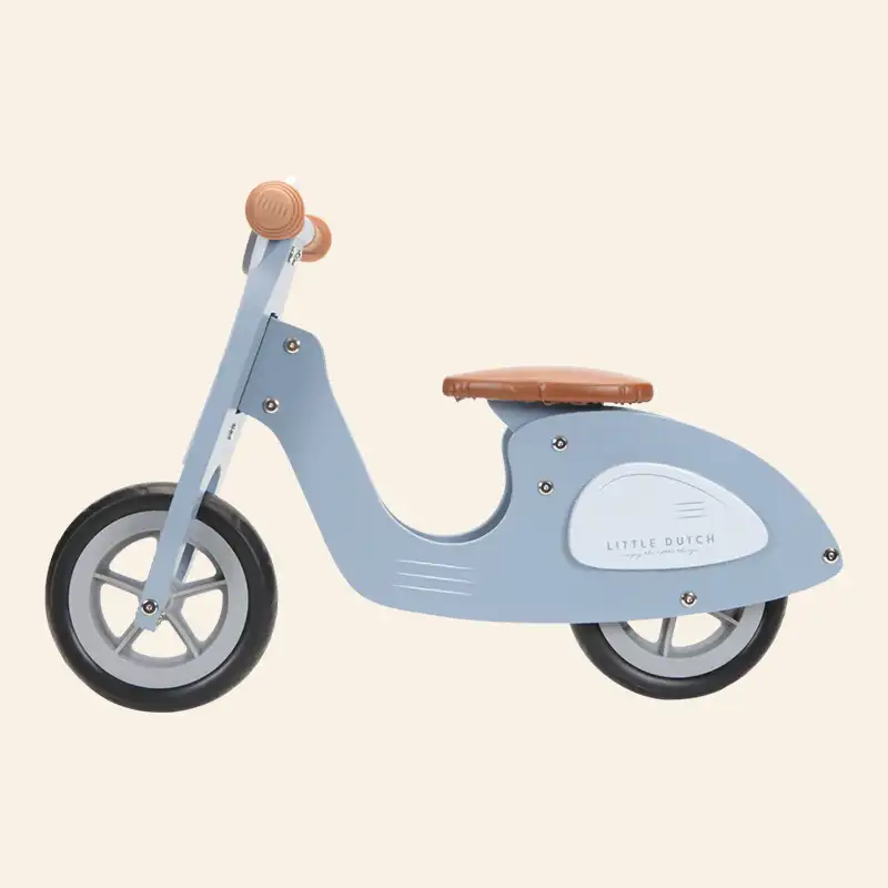 Wooden Balance Bike Scooter - Blue