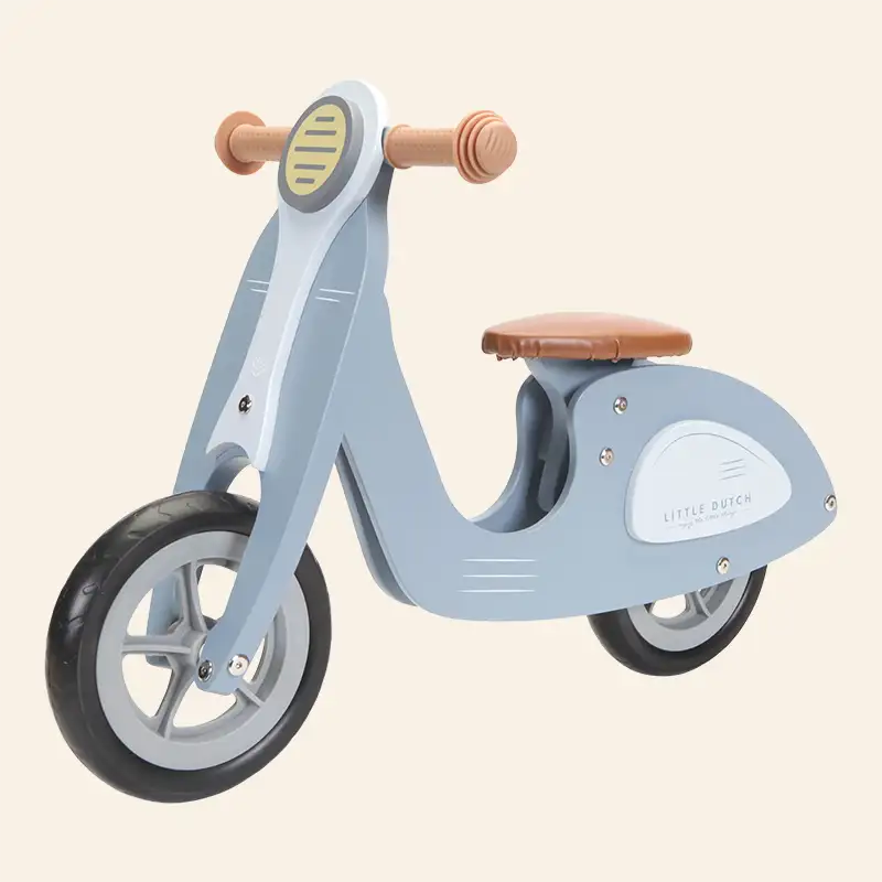 Wooden Balance Bike Scooter - Blue