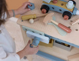 Wooden Workbench, Drill and Toolbelt DIY Tool Bundle