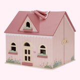 Wooden Portable Dolls House with Furniture