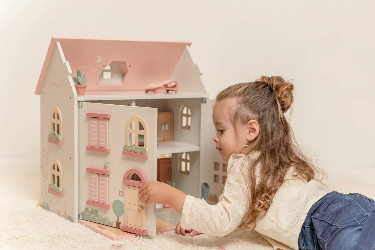 Wooden Doll House with Furniture
