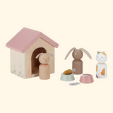 Wooden Doll’s House Pets Peg Play set