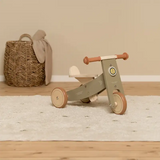 Wooden Balancing Tricycle - Olive