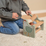 Wooden Hammer Pounding Bench with Rolling Balls Little Farm