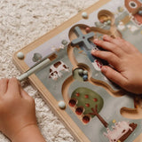 Wooden Magnetic Labyrinth Activity Game Little Farm