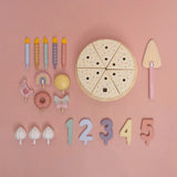 Wooden Birthday Cake Play Food Pink
