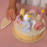 Wooden Birthday Cake Play Food Pink