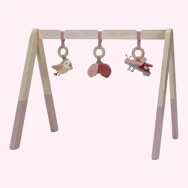 Wooden Activity Baby Gym - Flowers and Butterflies (Excludes Mat)