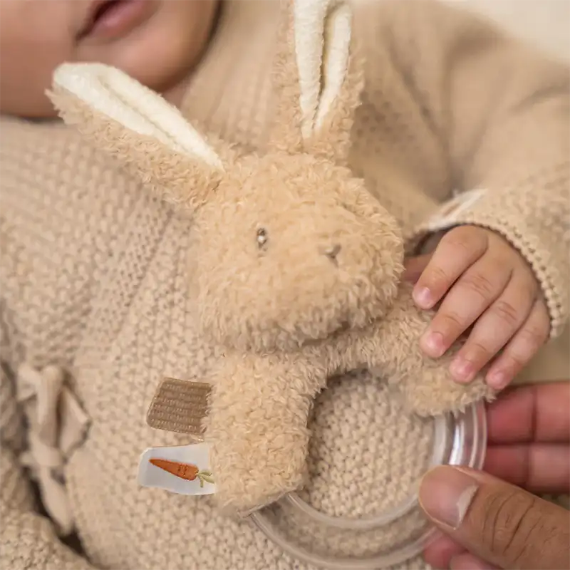 Soft & Sensory Baby Ring Rattle - Baby Bunny