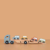 Wooden Toy Truck & Cars