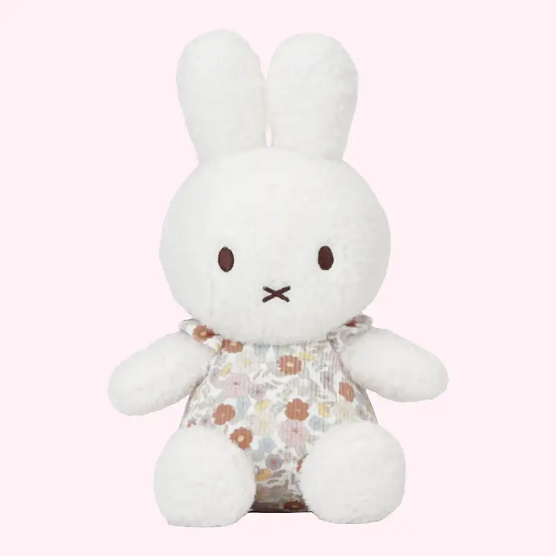 Miffy Bunny Cuddle Toy 25cm - Vintage Flowers