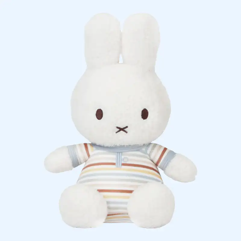 Miffy Bunny Cuddle Toy 25cm - Vintage Sunny Stripes