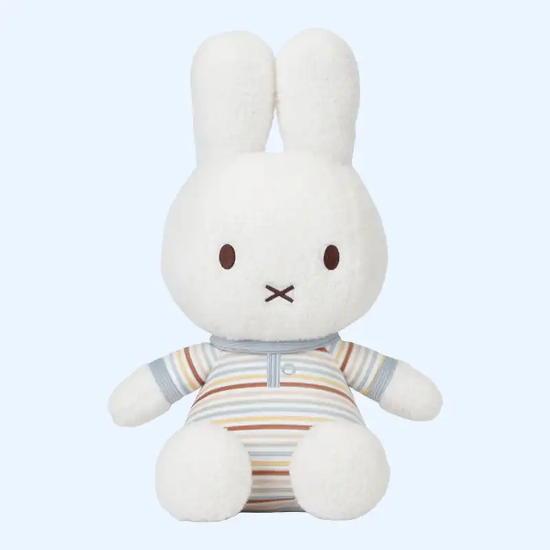 Miffy Bunny Cuddle Toy 35cm - Vintage Sunny Stripes