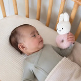 Soft & Sensory Miffy Bunny Baby Ring Rattle - Pink