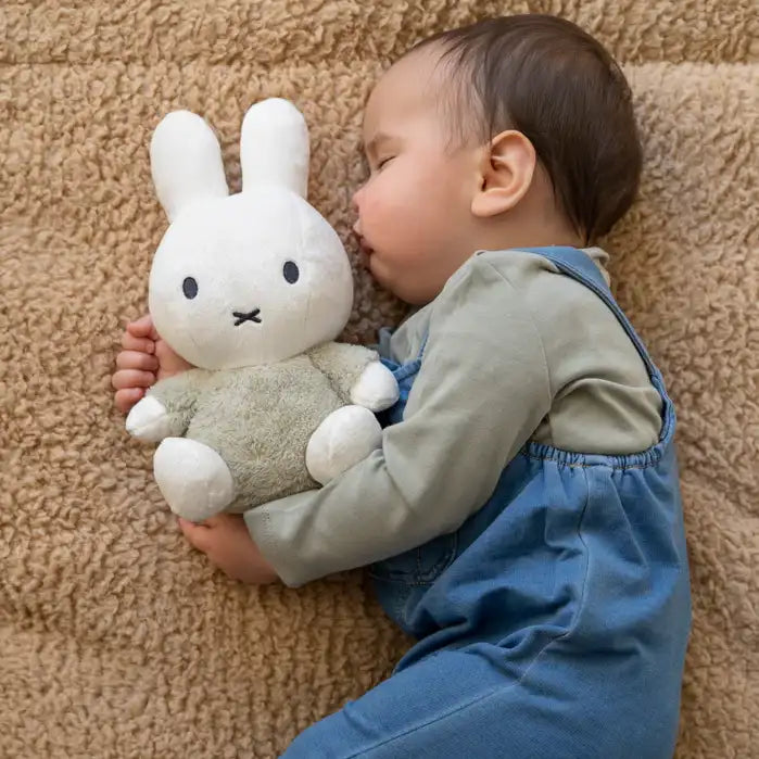 Miffy Bunny Cuddle Soft and Fluffy 25cm Rattle - Green