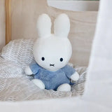 Miffy Bunny Cuddle Soft and Fluffy 35cm Rattle - Blue