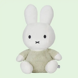 Miffy Bunny Cuddle Soft and Fluffy 35cm Rattle - Green