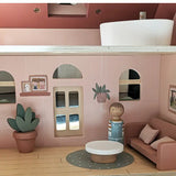 Wooden Portable Dolls House with Furniture