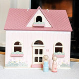 Wooden Portable Dolls House with Furniture