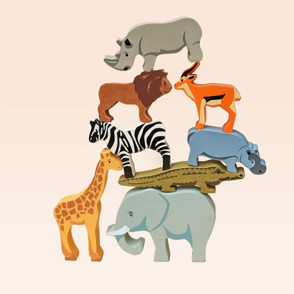 Wooden Safari Animals - Rhinoceros