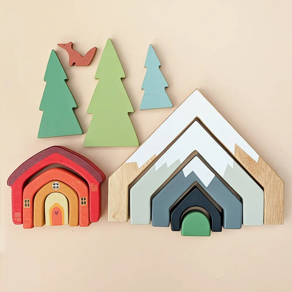 Woodland House, Mountains & Fir Trees Imaginative Play Bundle