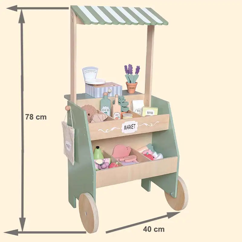 Wooden Market Stall with Accessories