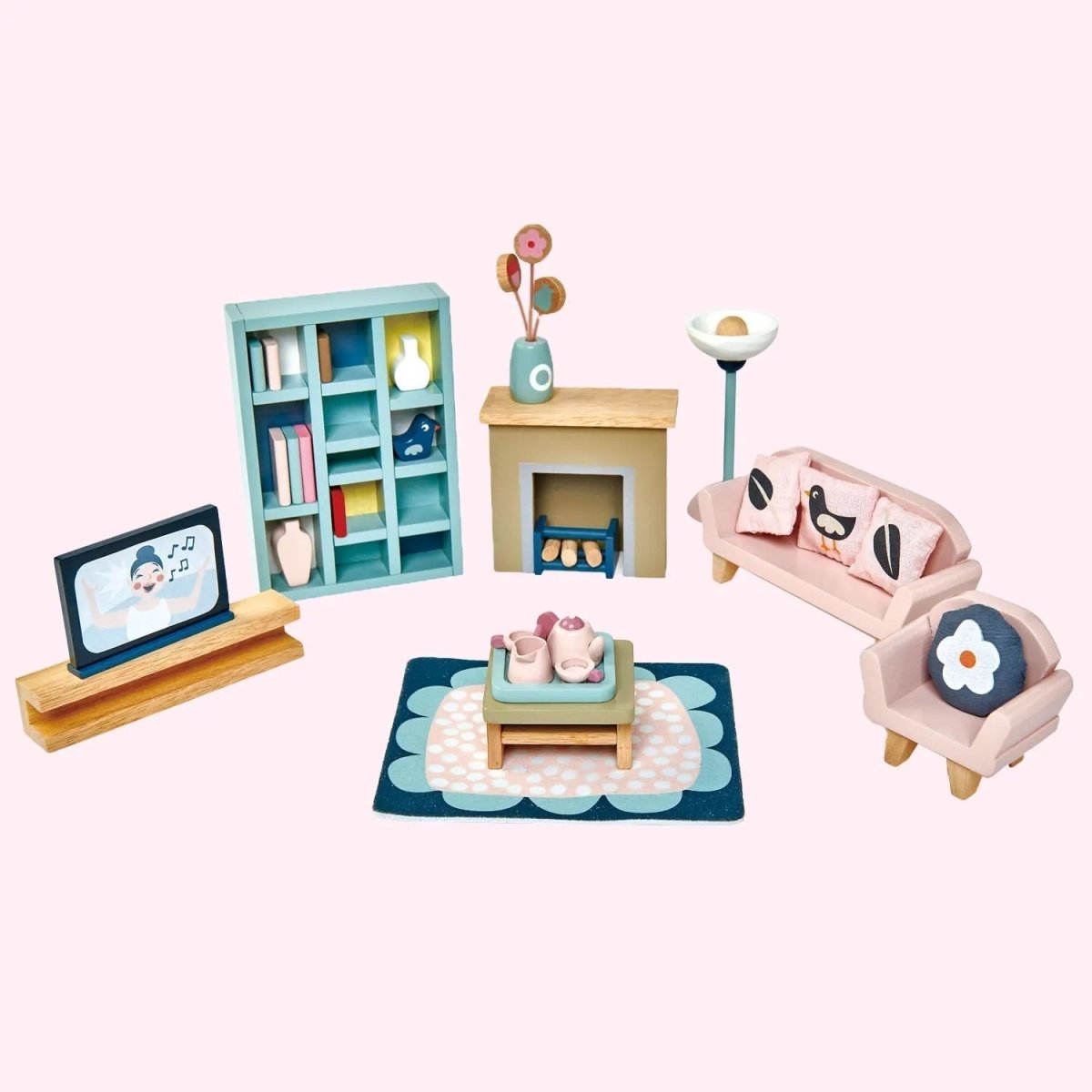 Dovetail House Wooden Dolls House 6 Piece Bundle