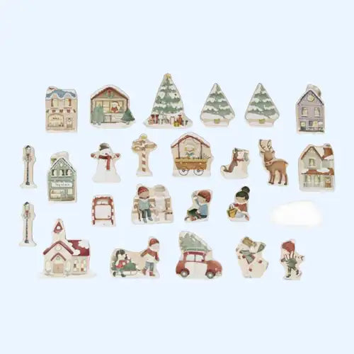 Advent Calendar Winter Theme Scene