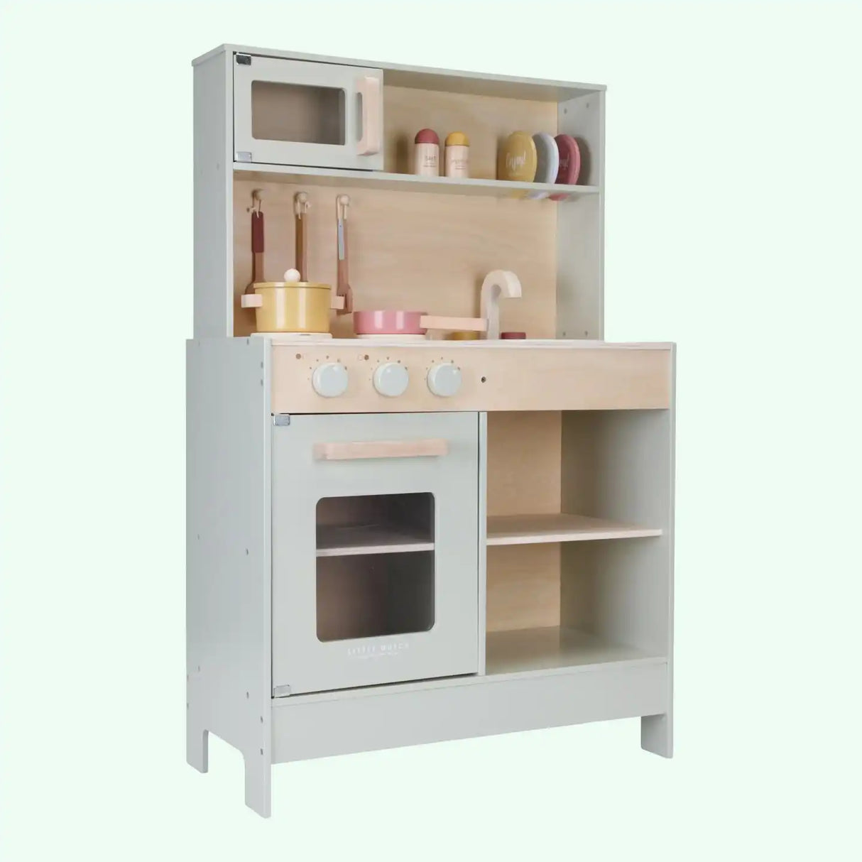 Wooden Play Kitchen in Mint