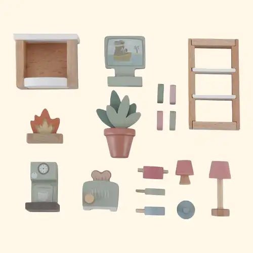 Wooden Doll’s House Furniture Expansion Playset