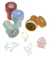 Little Farm Self Inking Stamps Set 16 pieces