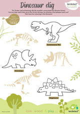 8 Wooden Dinosaurs & Shelf - Zidar Kid