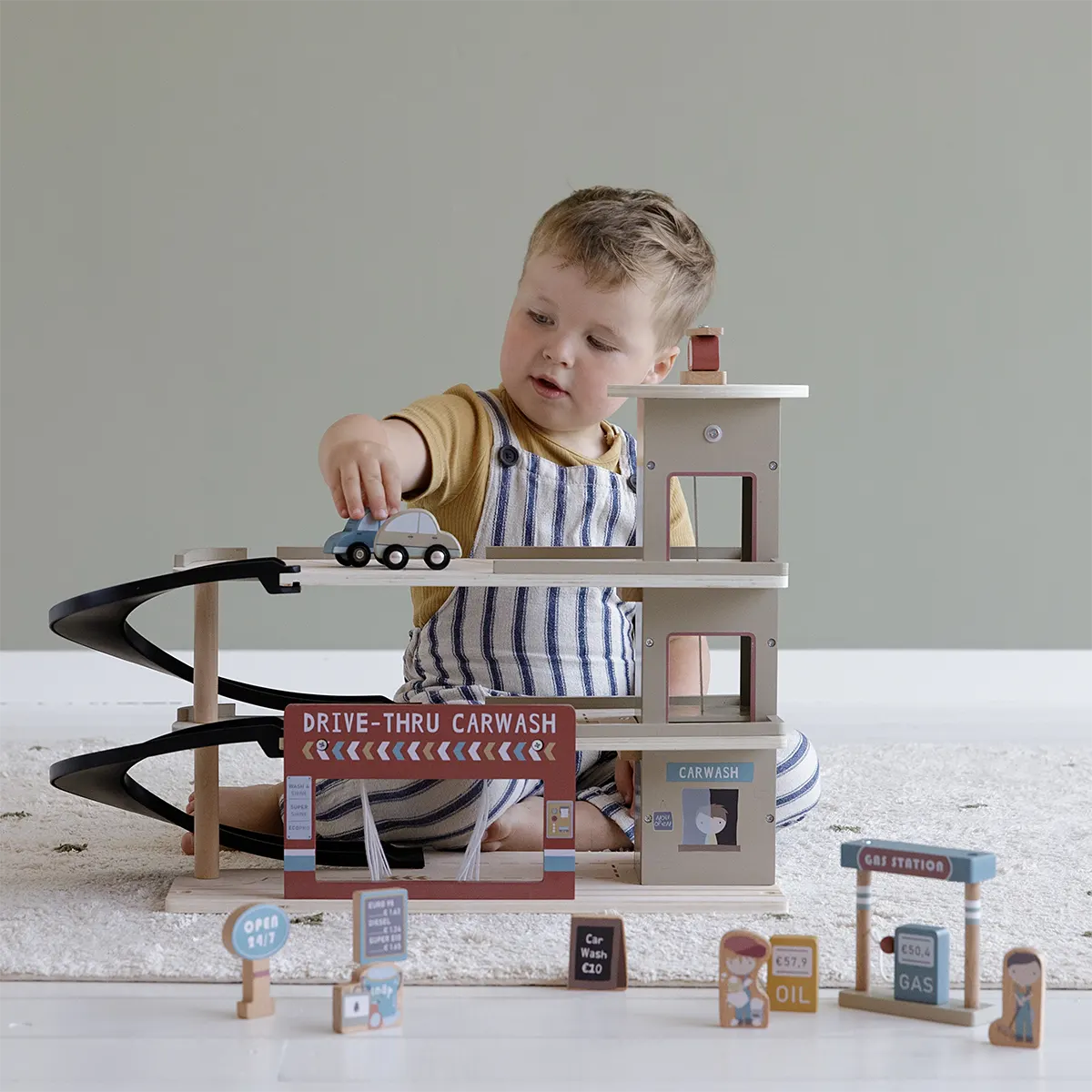 Little Dutch Wooden Toy Garage Car Wash Zidar Kid
