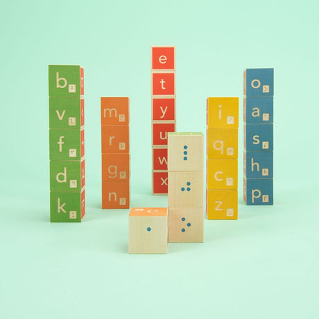 Braille ABC Wooden Blocks - Zidar Kid