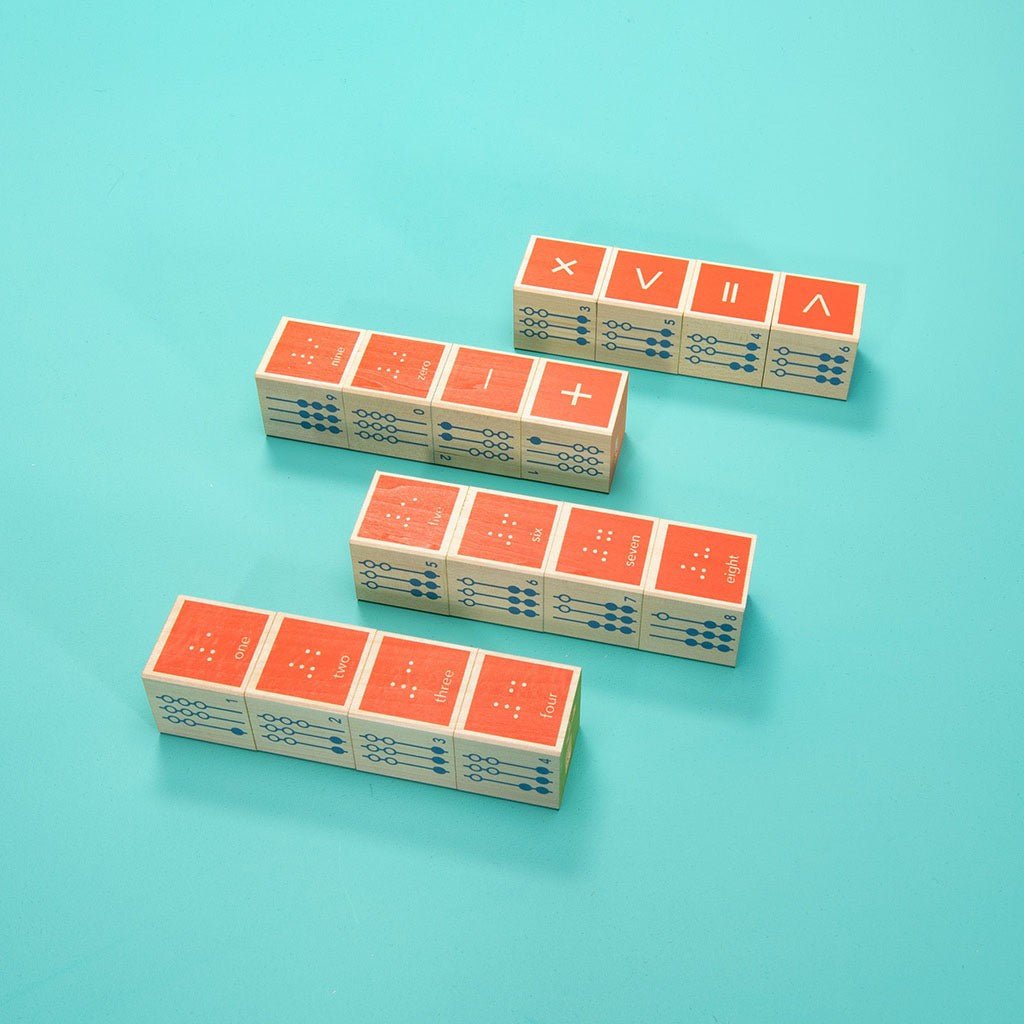 Braille Math Wooden Blocks - Zidar Kid