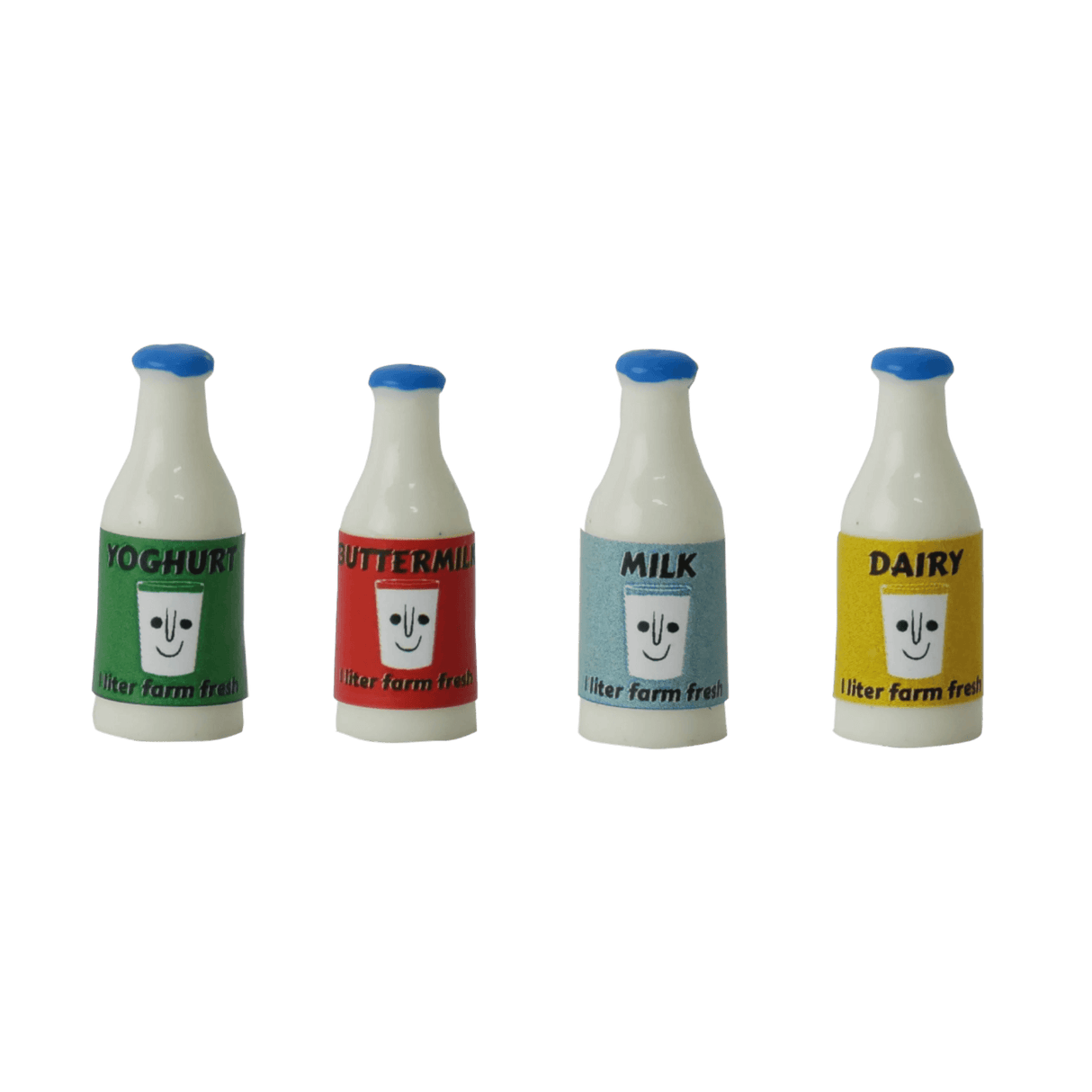 Dolls House Miniature Milk Bottles - Zidar Kid