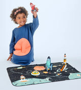Space Adventure Play Mat & Rocket, Space Shuttle & UFO - Zidar Kid