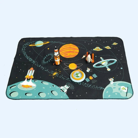 Space Adventure Play Mat & Rocket, Space Shuttle & UFO - Zidar Kid