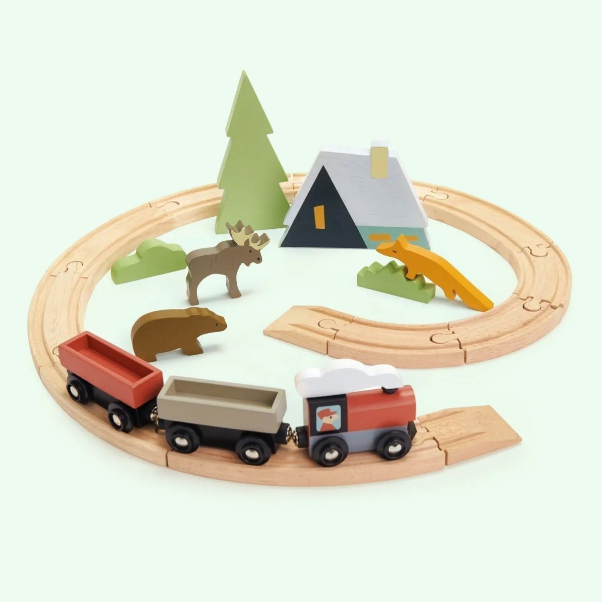 Treetops Wooden Train Set - Zidar Kid