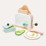 Wooden Breakfast Toaster Set Play Food - Zidar Kid
