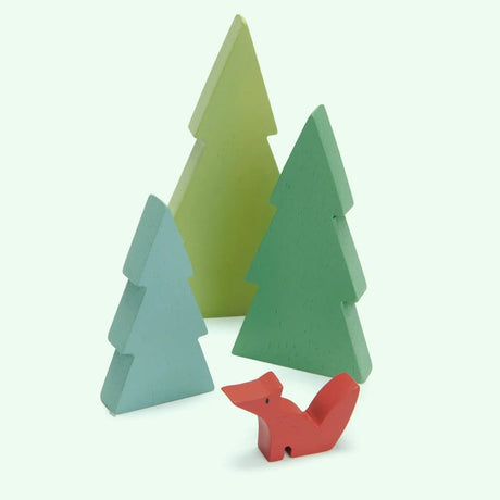 Wooden Fir Tops Tree Set - Zidar Kid