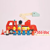 Wooden Fire Engine Truck Toy - Zidar Kid