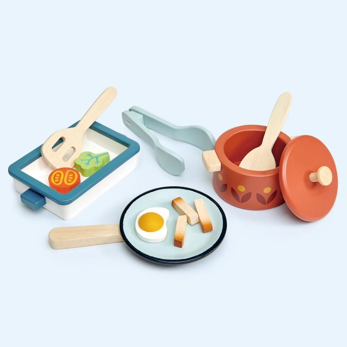 Wooden Pots and Pans Play Food - Zidar Kid