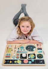 Wooden Space Station Activity Board - Zidar Kid
