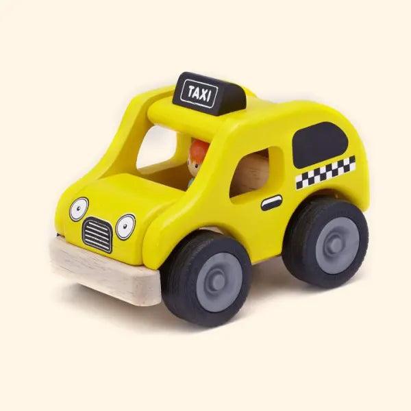 Wooden Toy Mini Yellow Cab - Zidar Kid