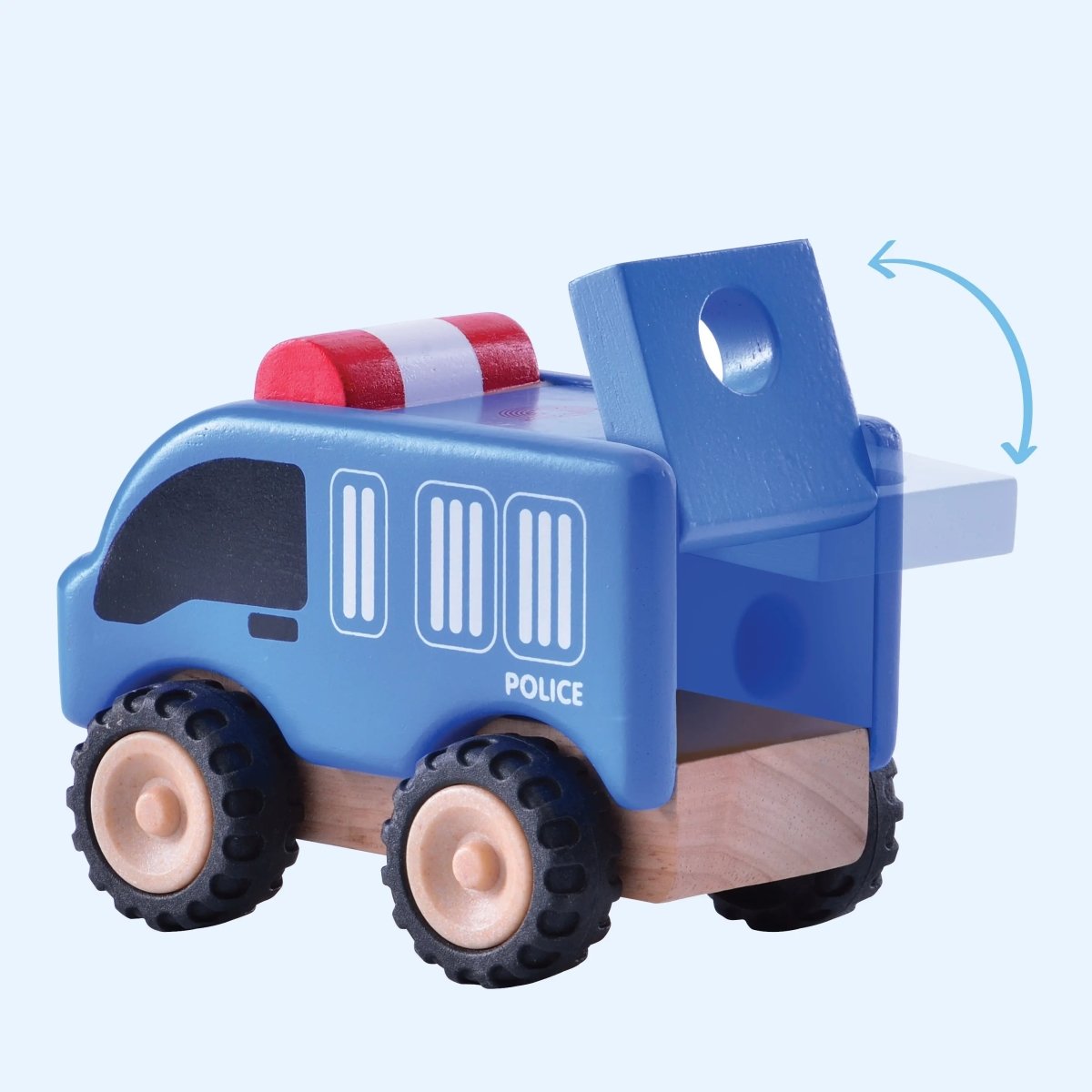 Wooden Toy Police Car - Zidar Kid