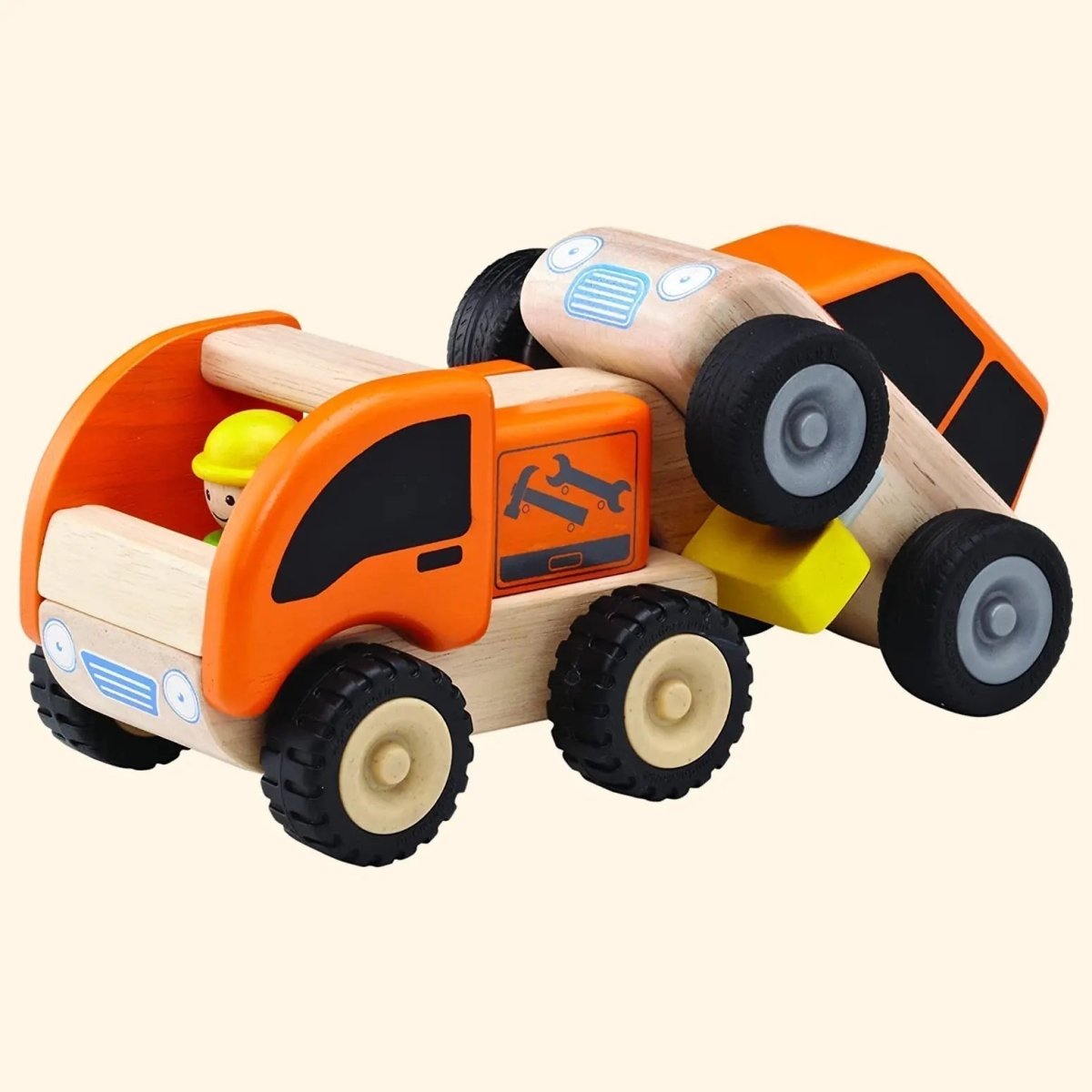 Wooden Toy Tow Truck - Zidar Kid